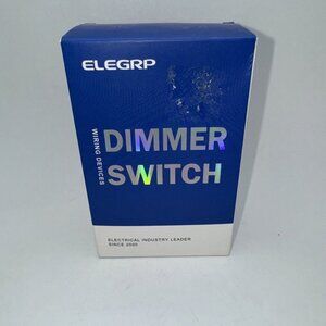 ELEGRP DM101S-WH Toggle Dimmer Switch for Dimmable LED, CFL & Incandescent GR52